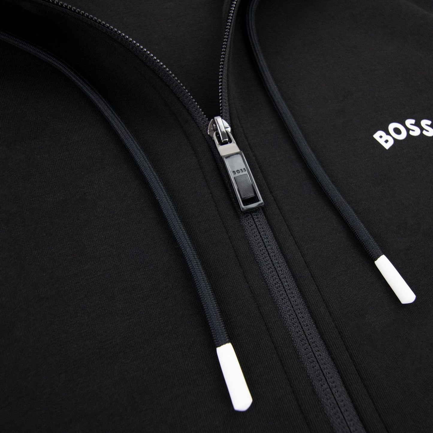 Hugo Boss Saggy 2 Curved Logo Hoody Black