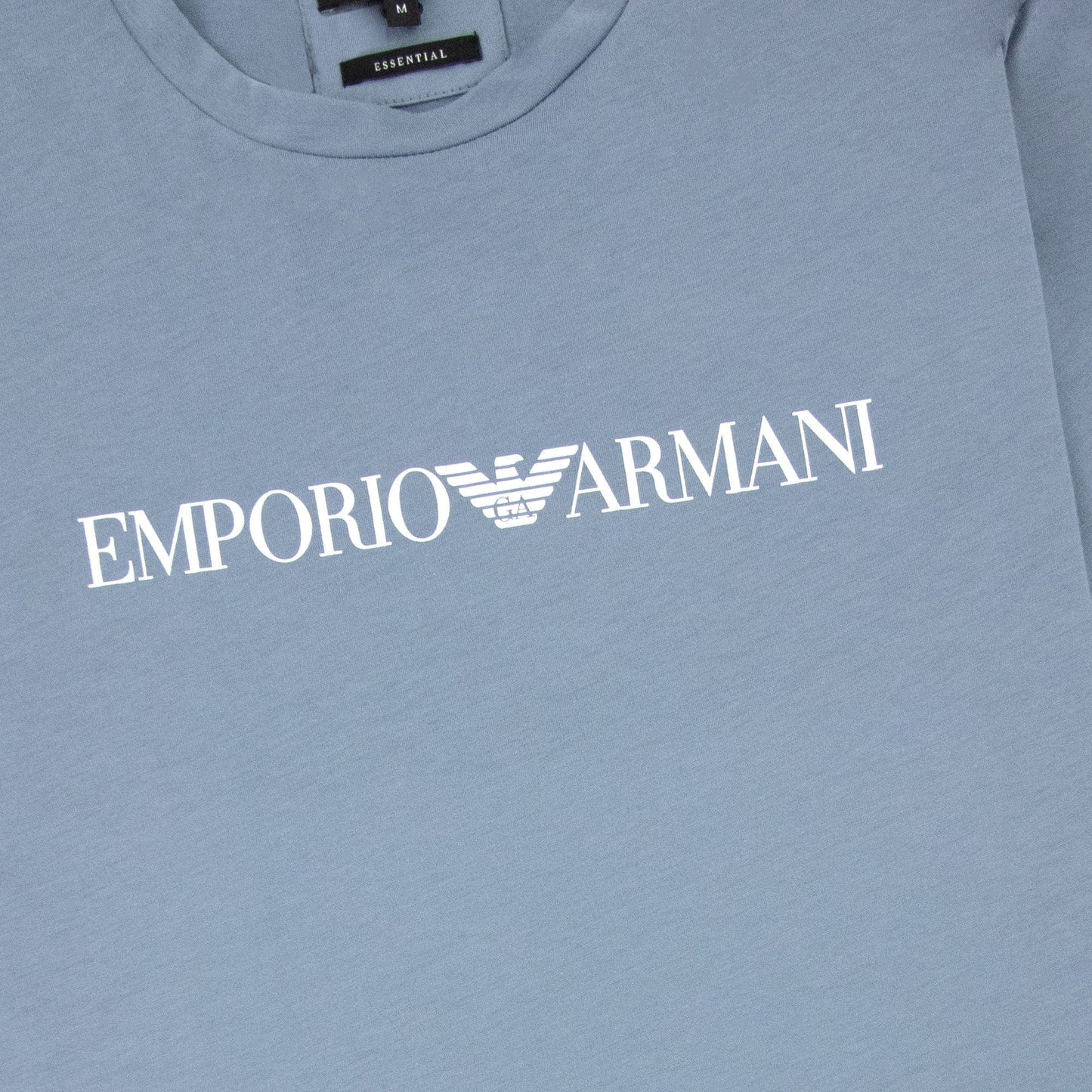 Emporio Armani Pima-jersey T-shirt With Logo Petrol Blue