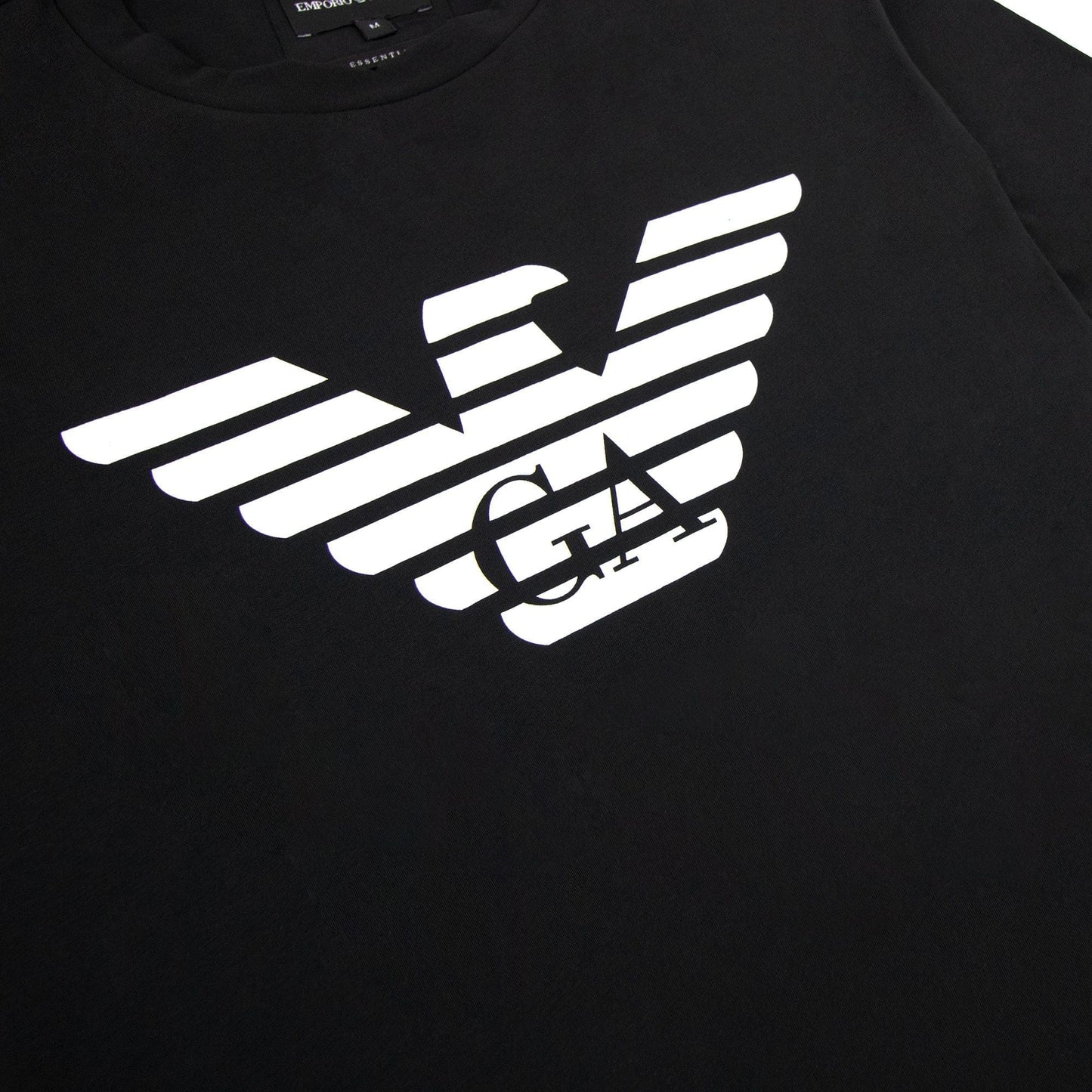 Emporio Armani Pima-jersey T-shirt With Logo Black