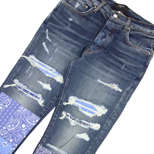 Amiri Vintage Bandana Artpatch Jean Denim