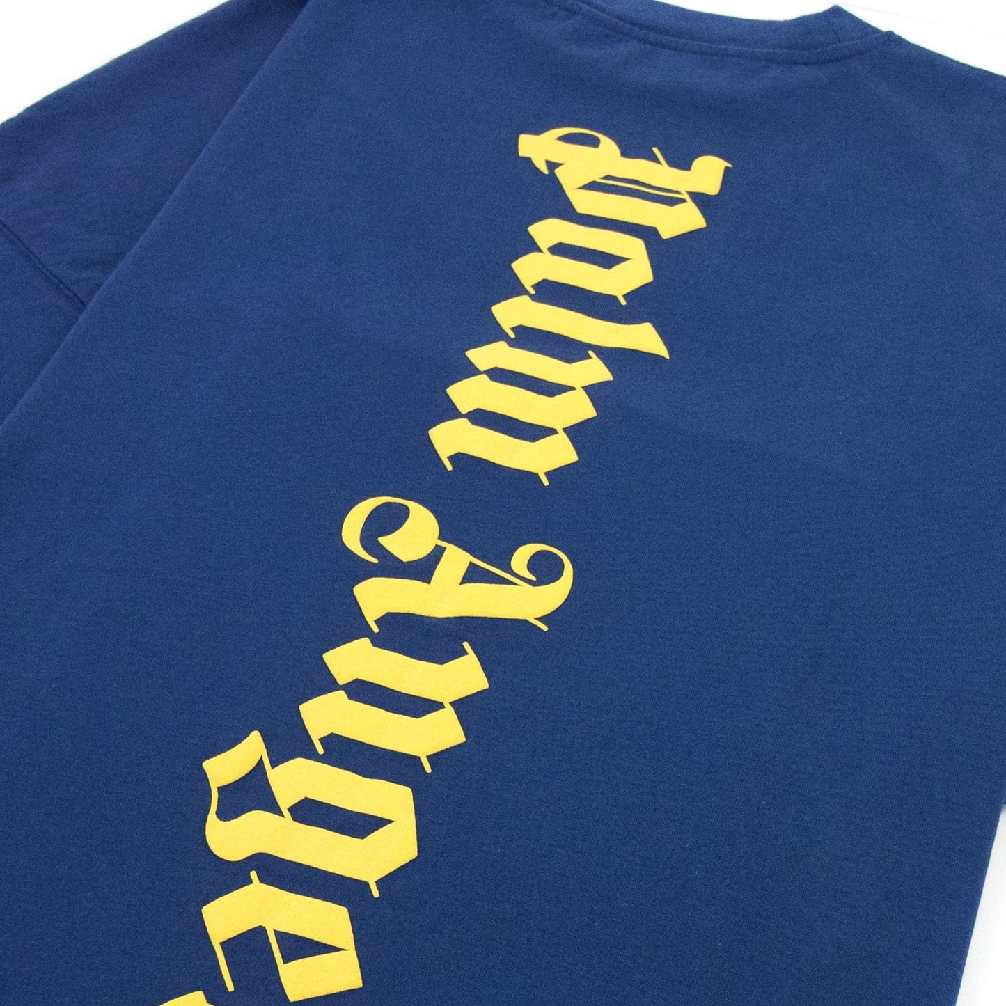 Palm Angels Ns Logo Over T Shirt Blue/yellow