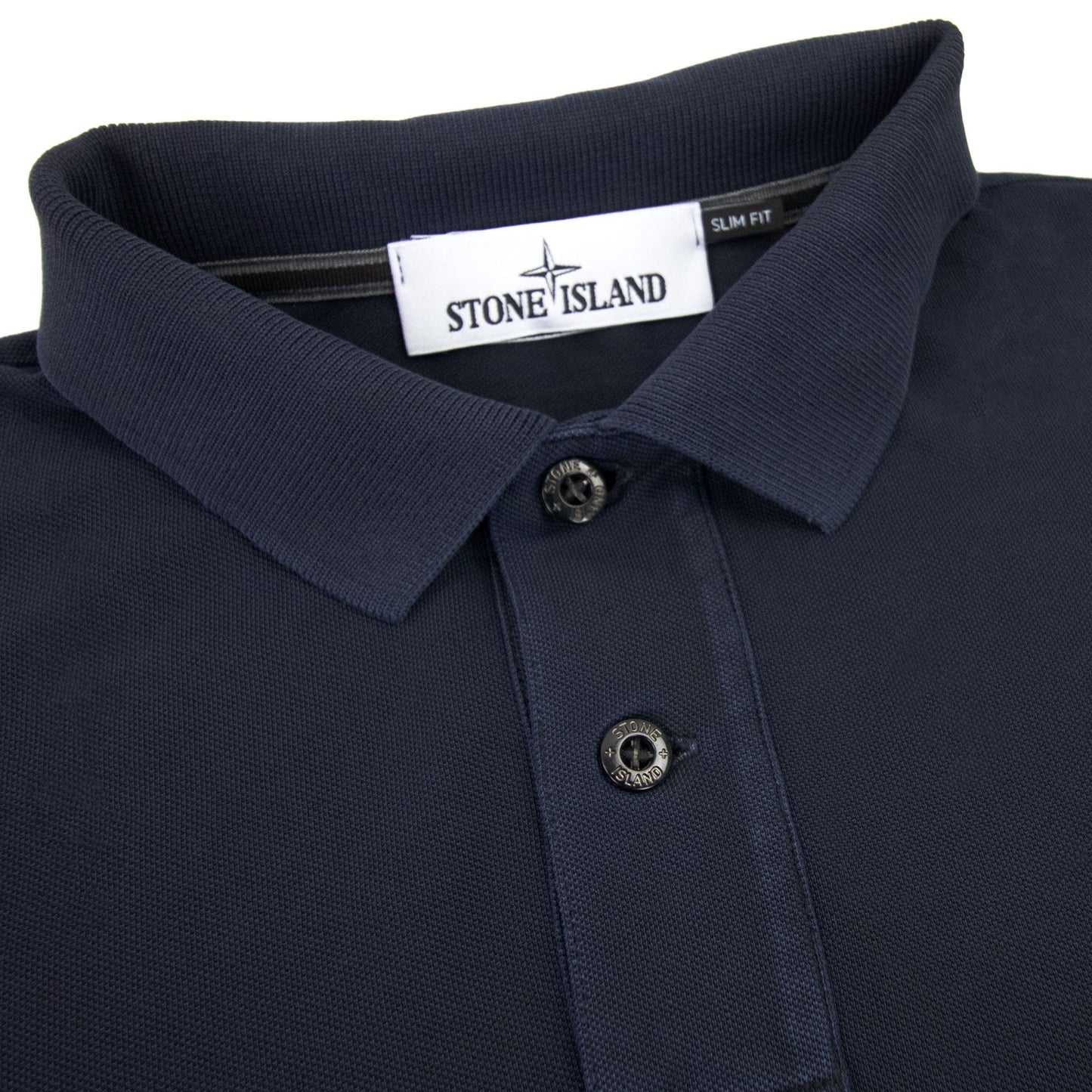 Stone Island Slim Fit Patch Polo Navy Blue V0024