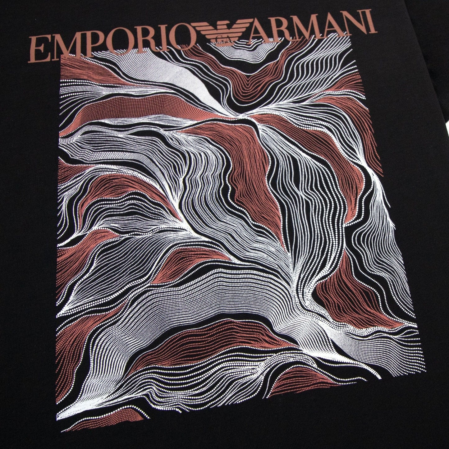 Emporio Armani Logo Beach Wear T Shirt Black