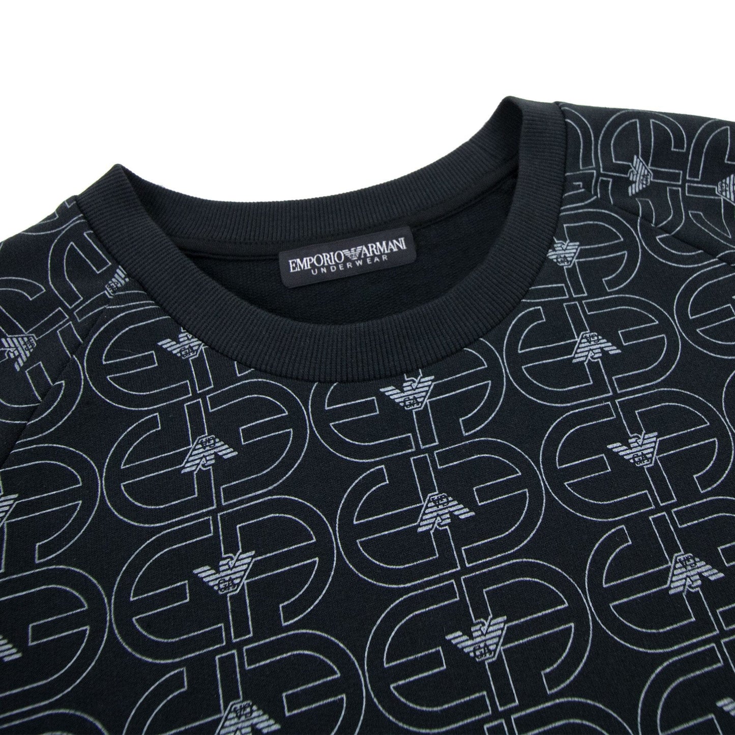Emporio Armani Logo Lounge Wear Sweatshirt Black