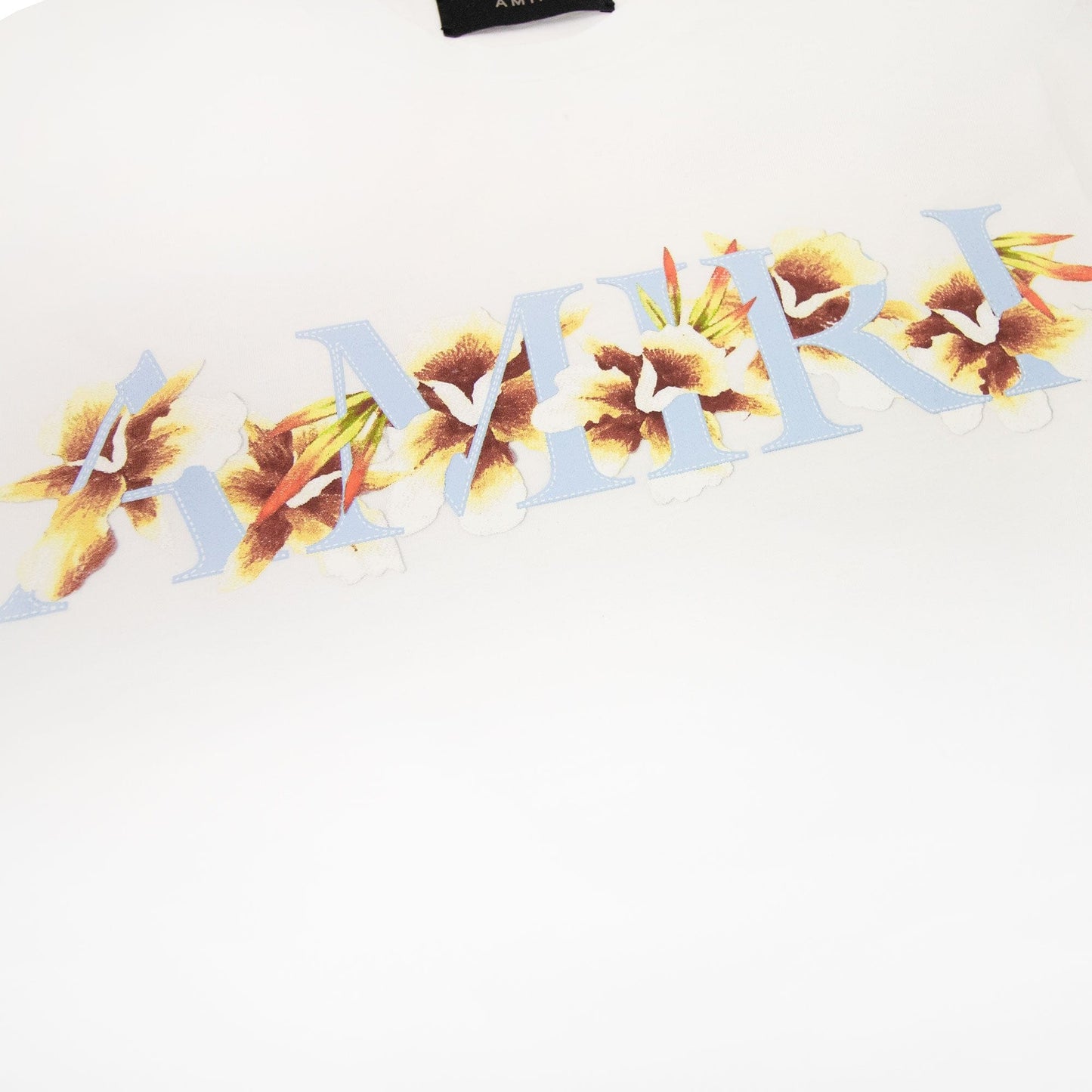Amiri Amiri Hibiscus Logo Tee White