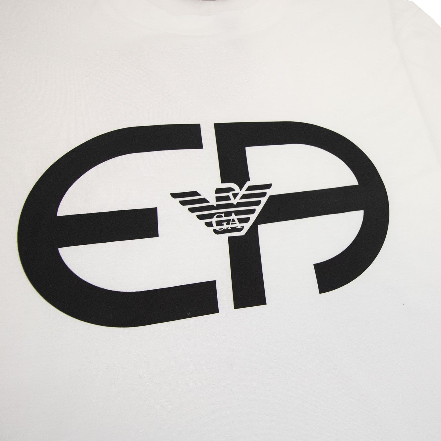 Emporio Armani Tencel-blend Jersey T-shirt With R-eacreate Logo White