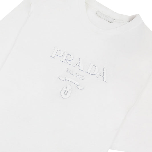 Prada Prada Milano Silicone Logo T-shirt White
