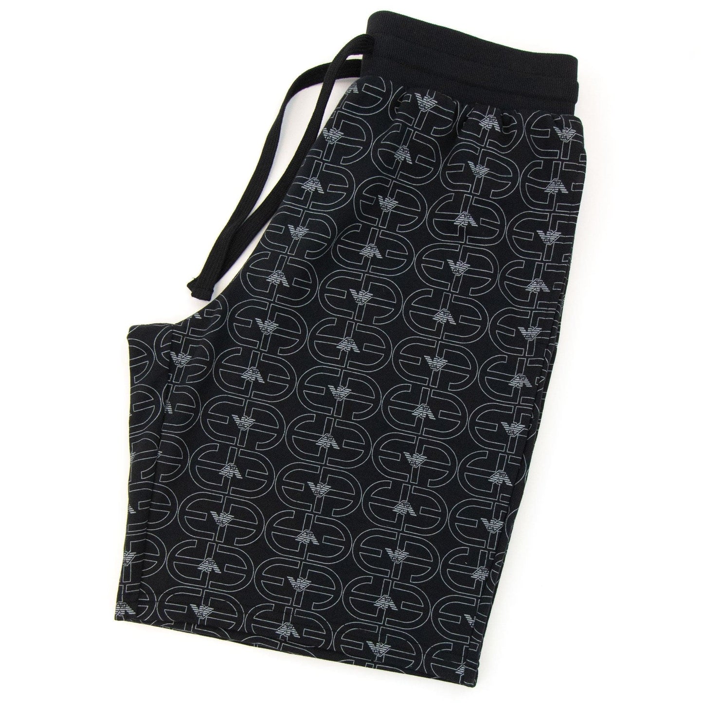 Emporio Armani Logo Loungewear Bermuda Shorts Black