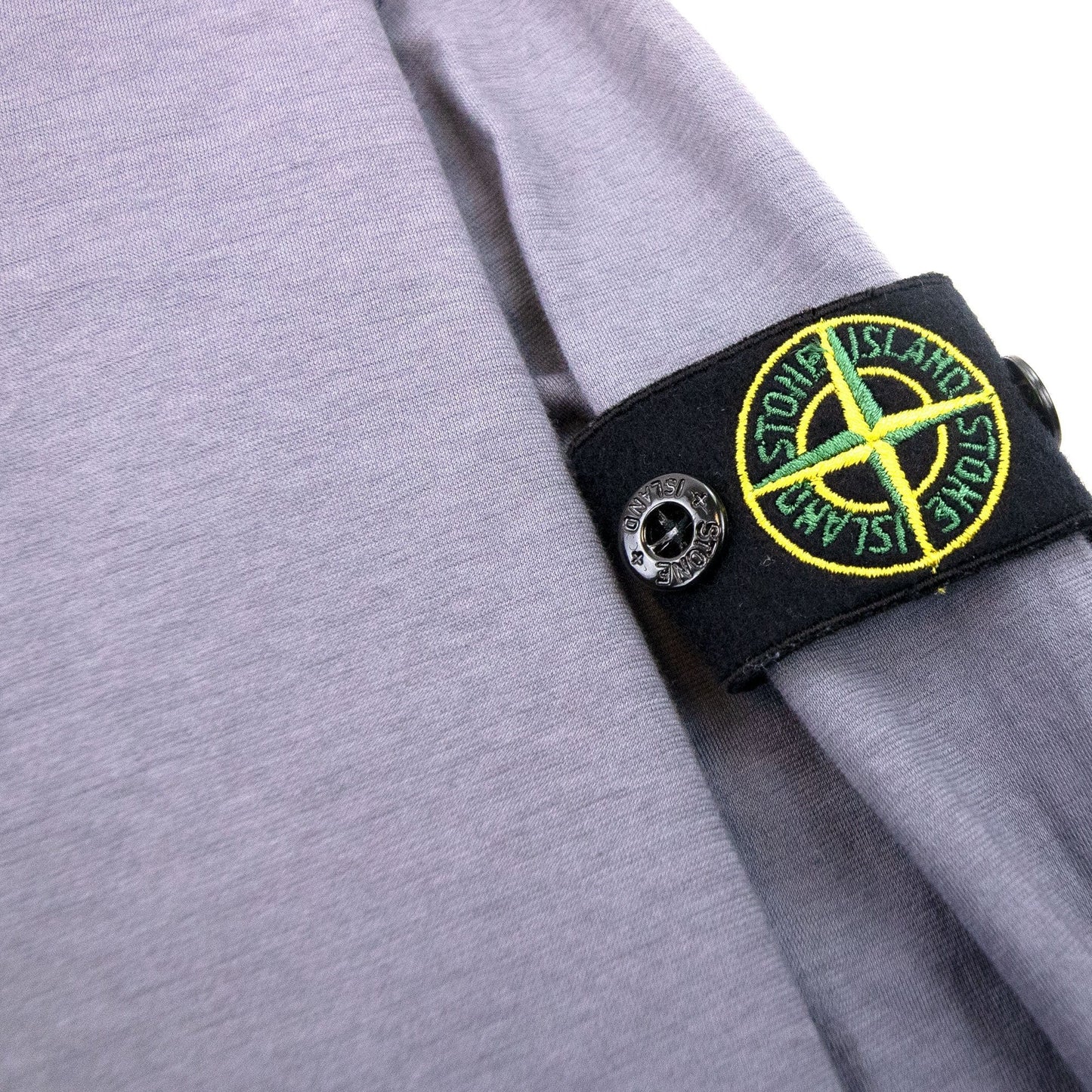 Stone Island Junior Arm Badge Long Sleeve Polo Dark Grey V0065