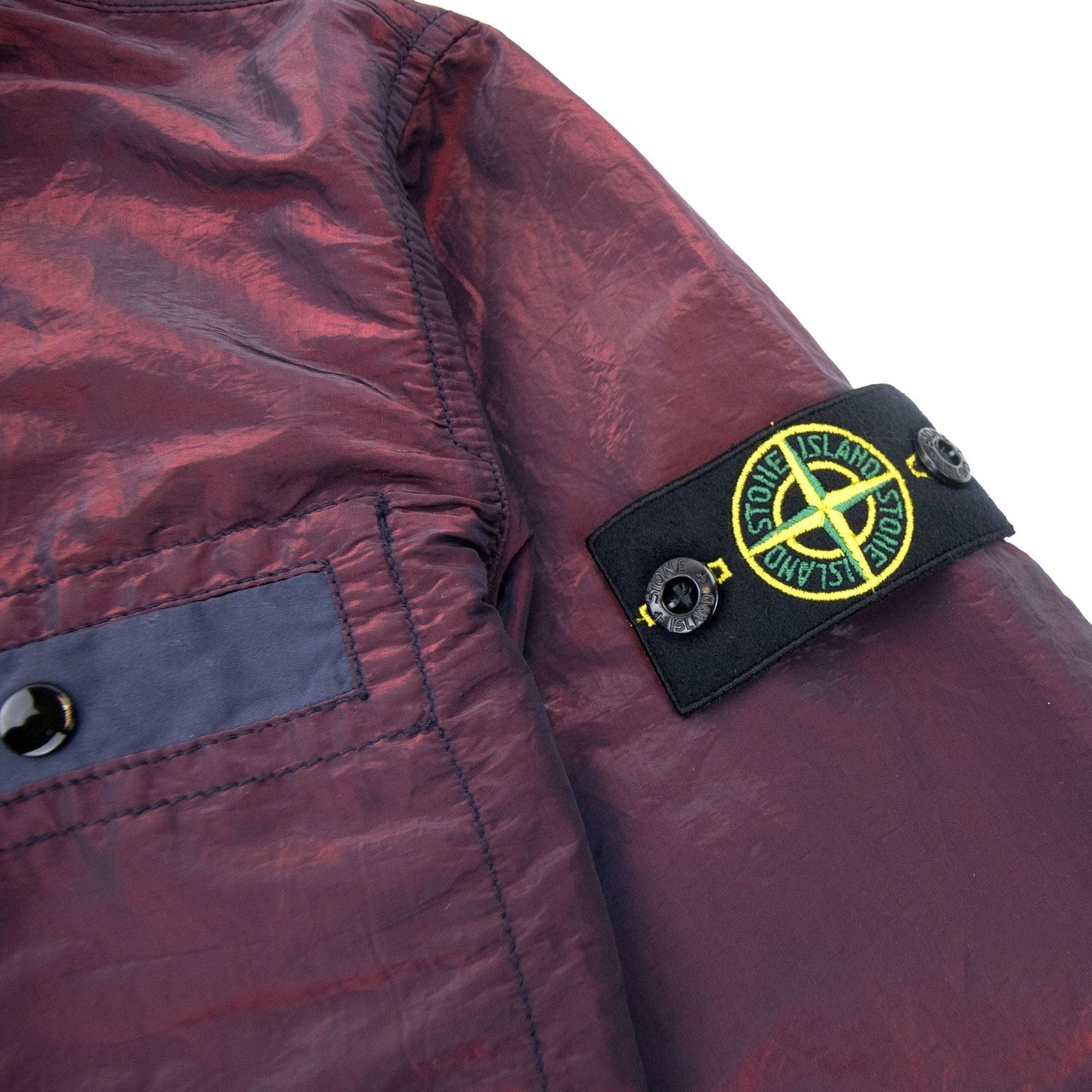 Stone Island Junior 10337 Nylon Metal Over Shirt Red V1028
