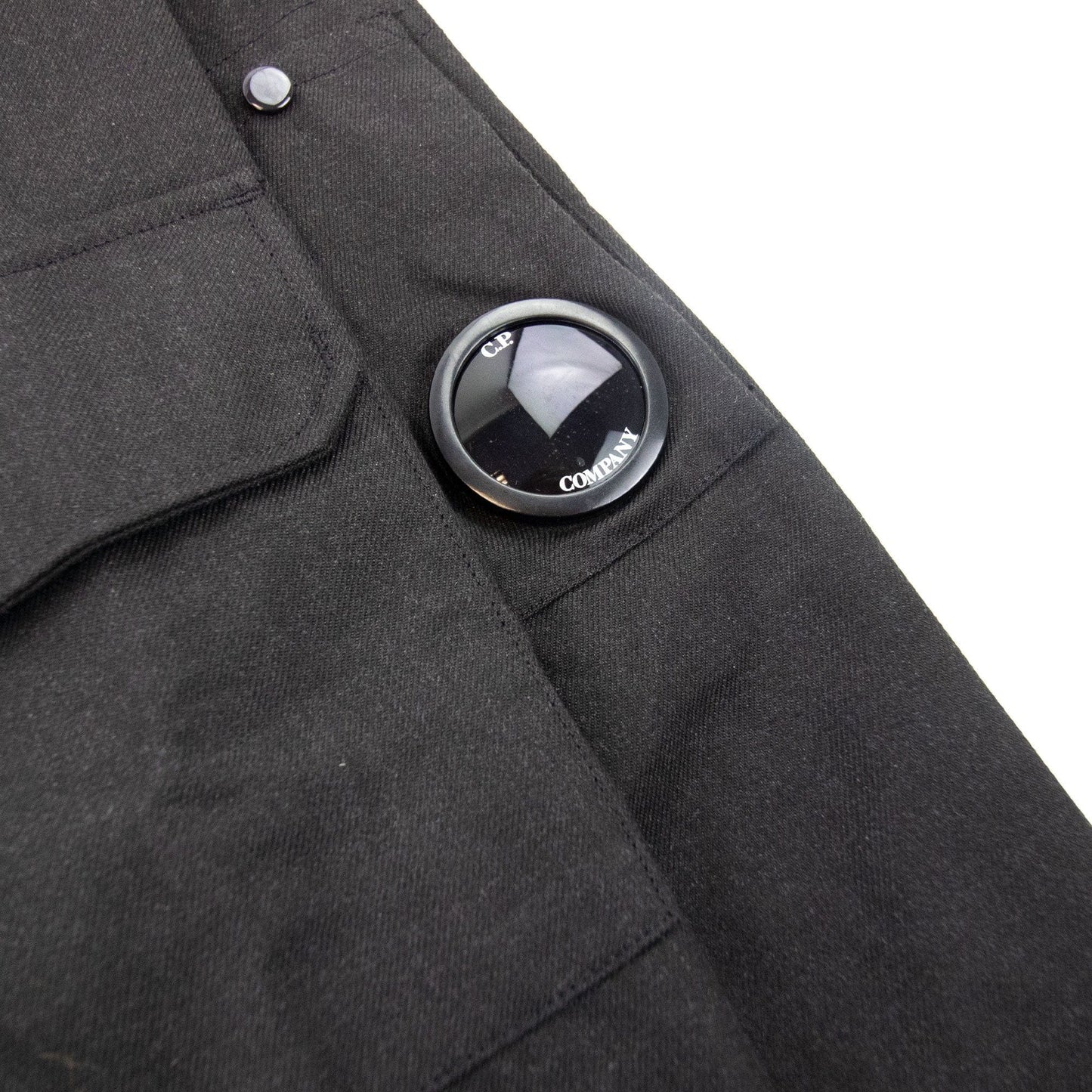 Cp Company Flannel Lens Long Sleeve Shirt Black 392