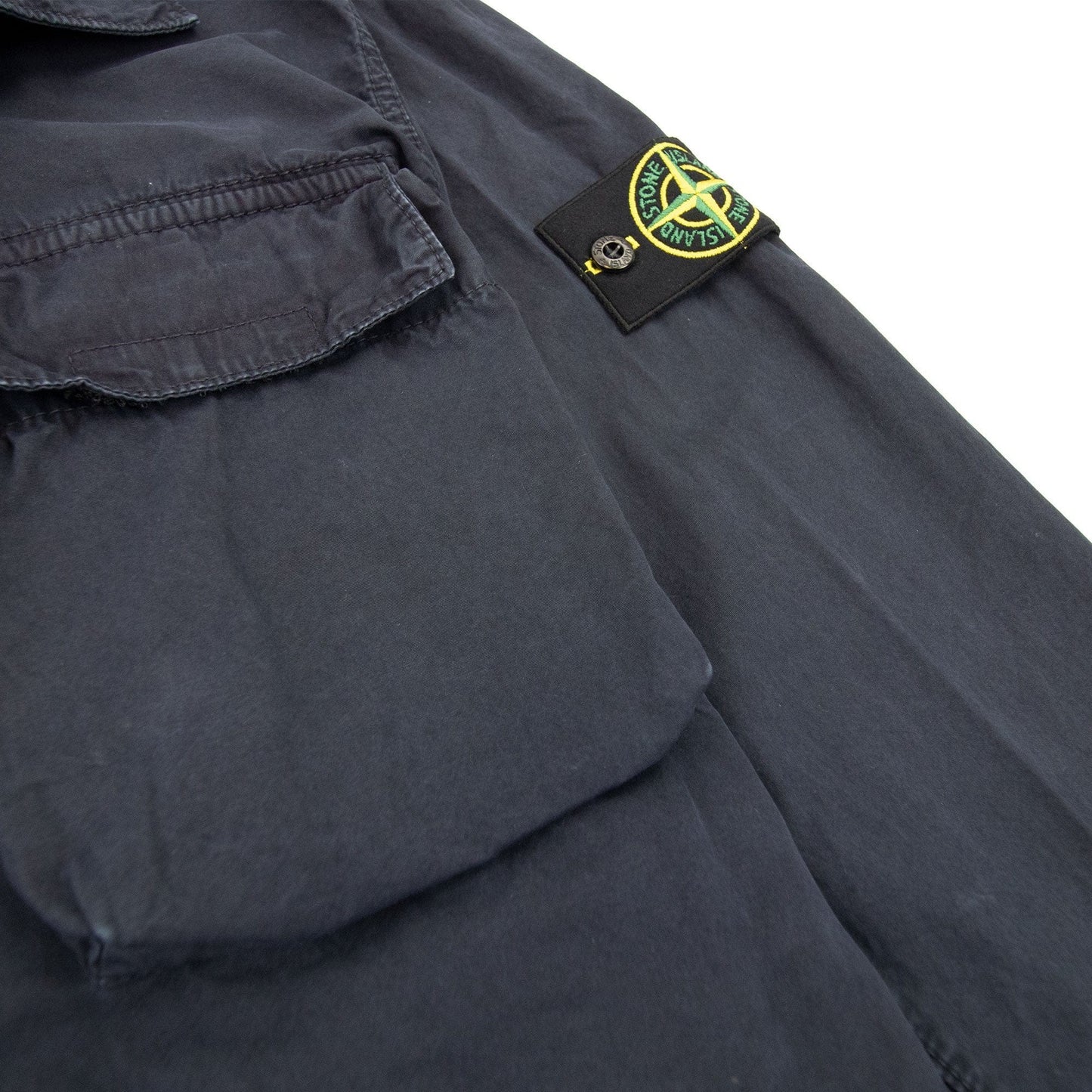 Stone Island 114wn Old Treatment Shirt Navy V0120