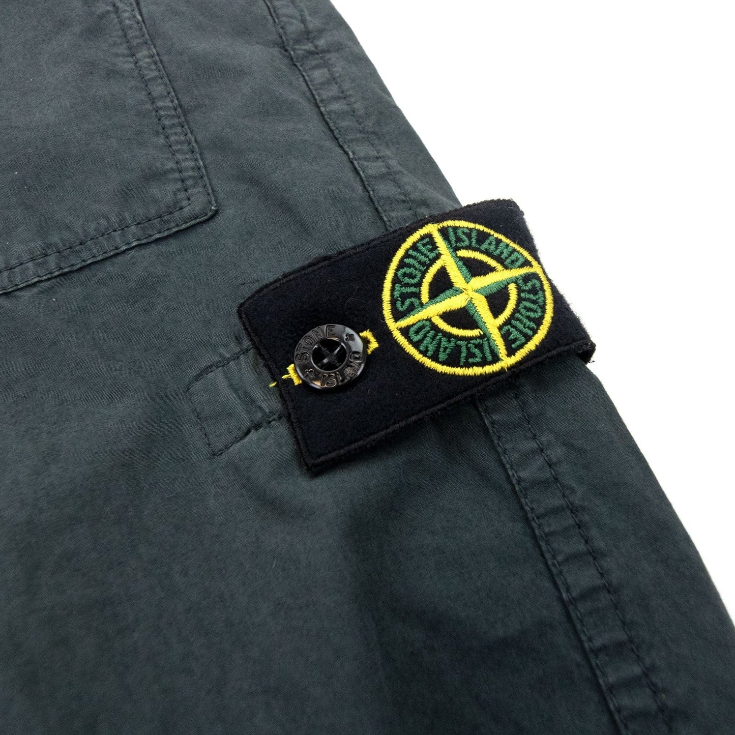 Stone Island Junior Badge Longwear Shorts Grey V0062