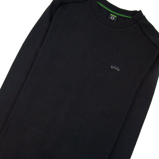 Hugo Boss Salbo Curved Logo Sweatshirt Black 001
