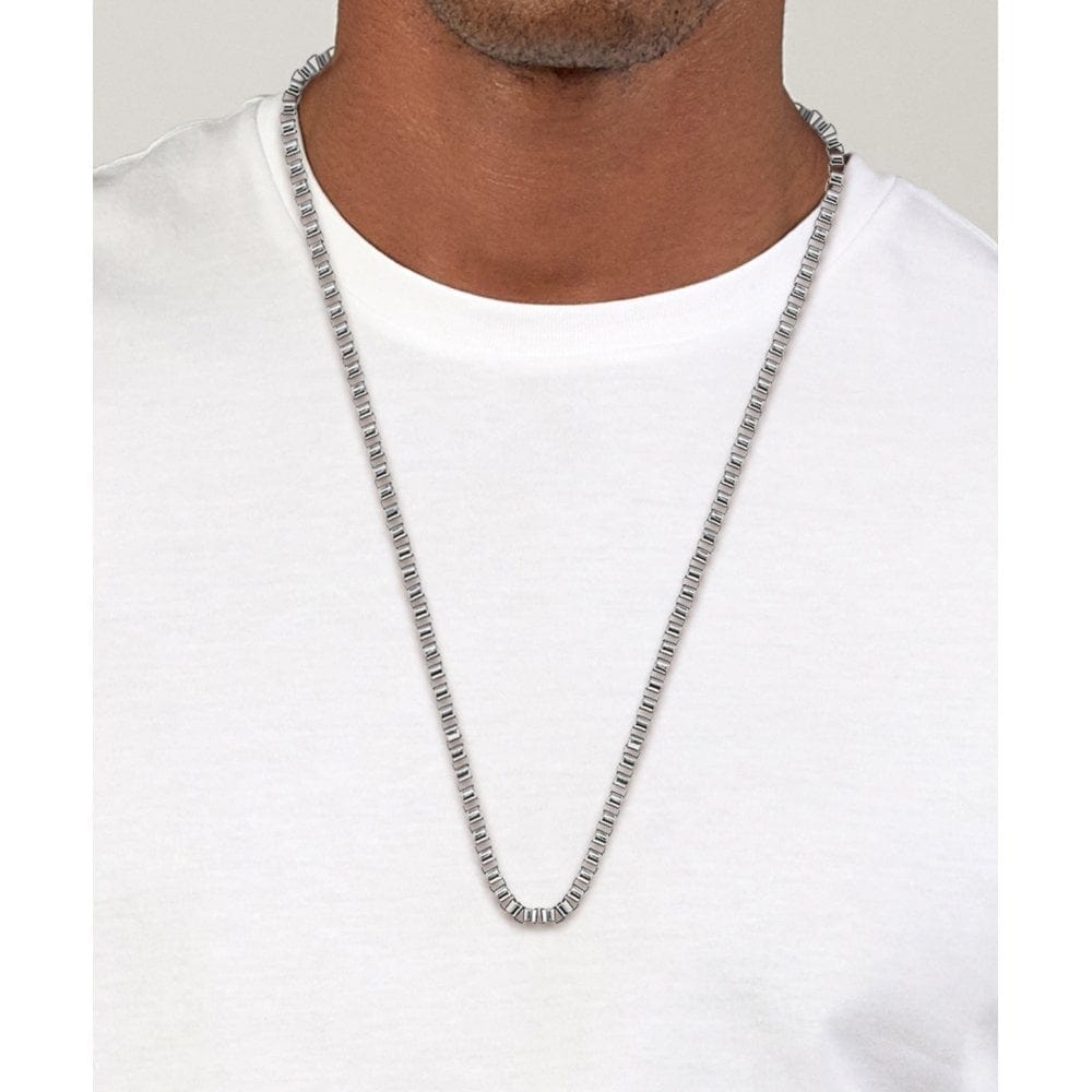 Hugo Boss Mens Magnetic Necklace Silver