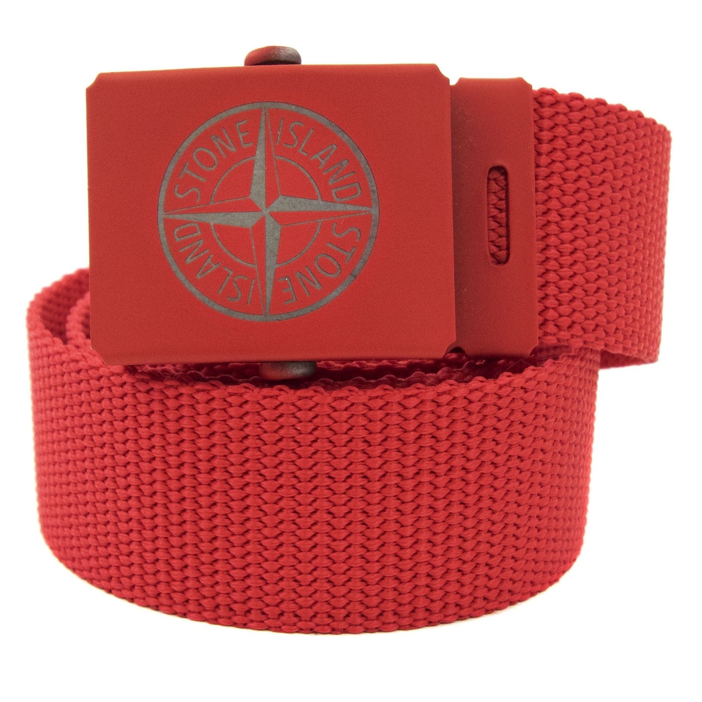 Stone Island Junior 90467 Logo Belt Red V0010