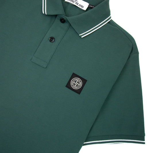 Stone Island 22s18 Slim Fit Polo Shirt Green V0057