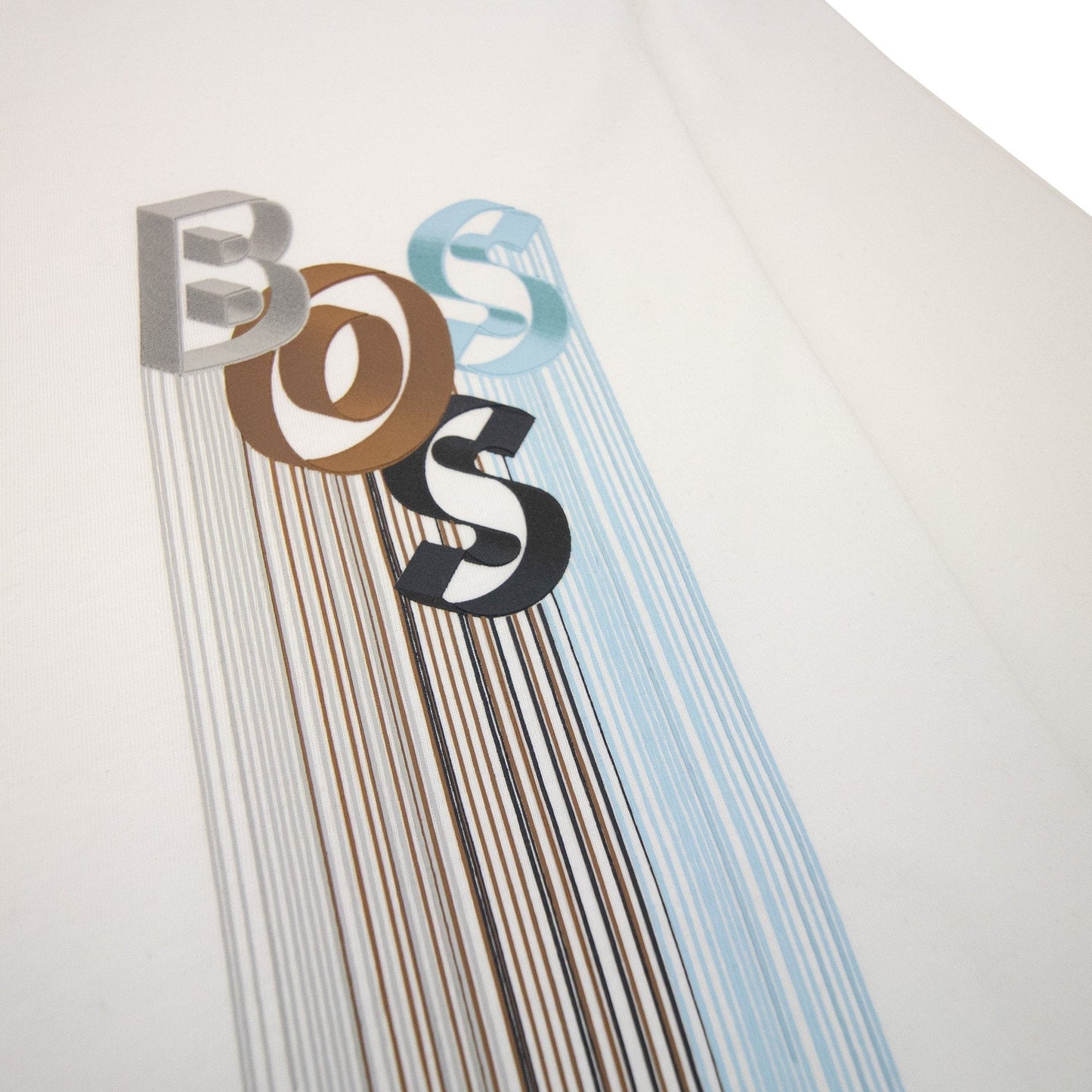 Hugo Boss Tee 2 Artwork Logo T Shirt White 100