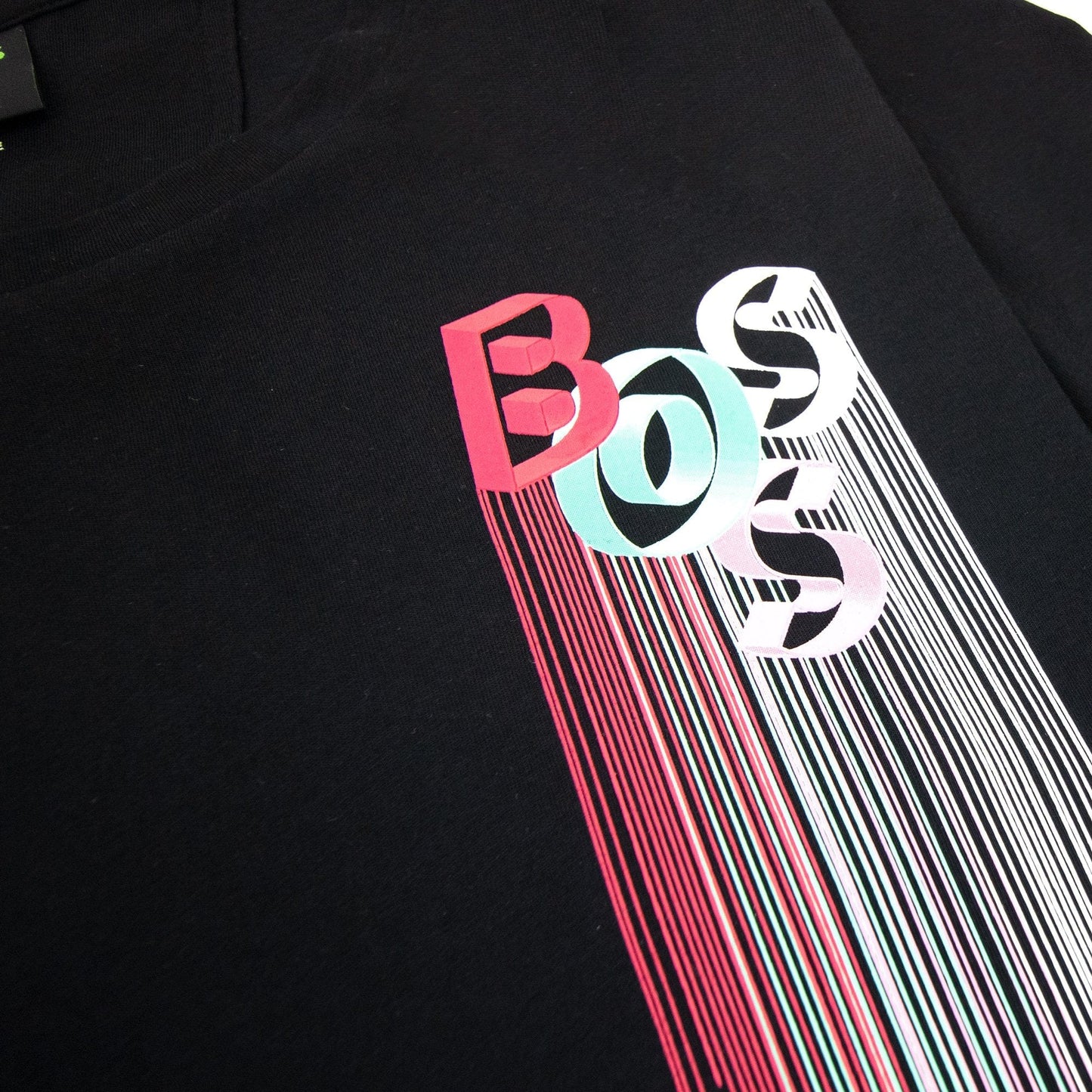 Hugo Boss Tee 2 Artwork Logo T Shirt Black 001