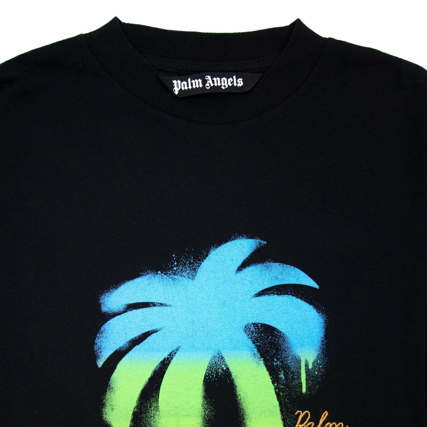 Palm Angels Sprayed Palm Classic Tee Black