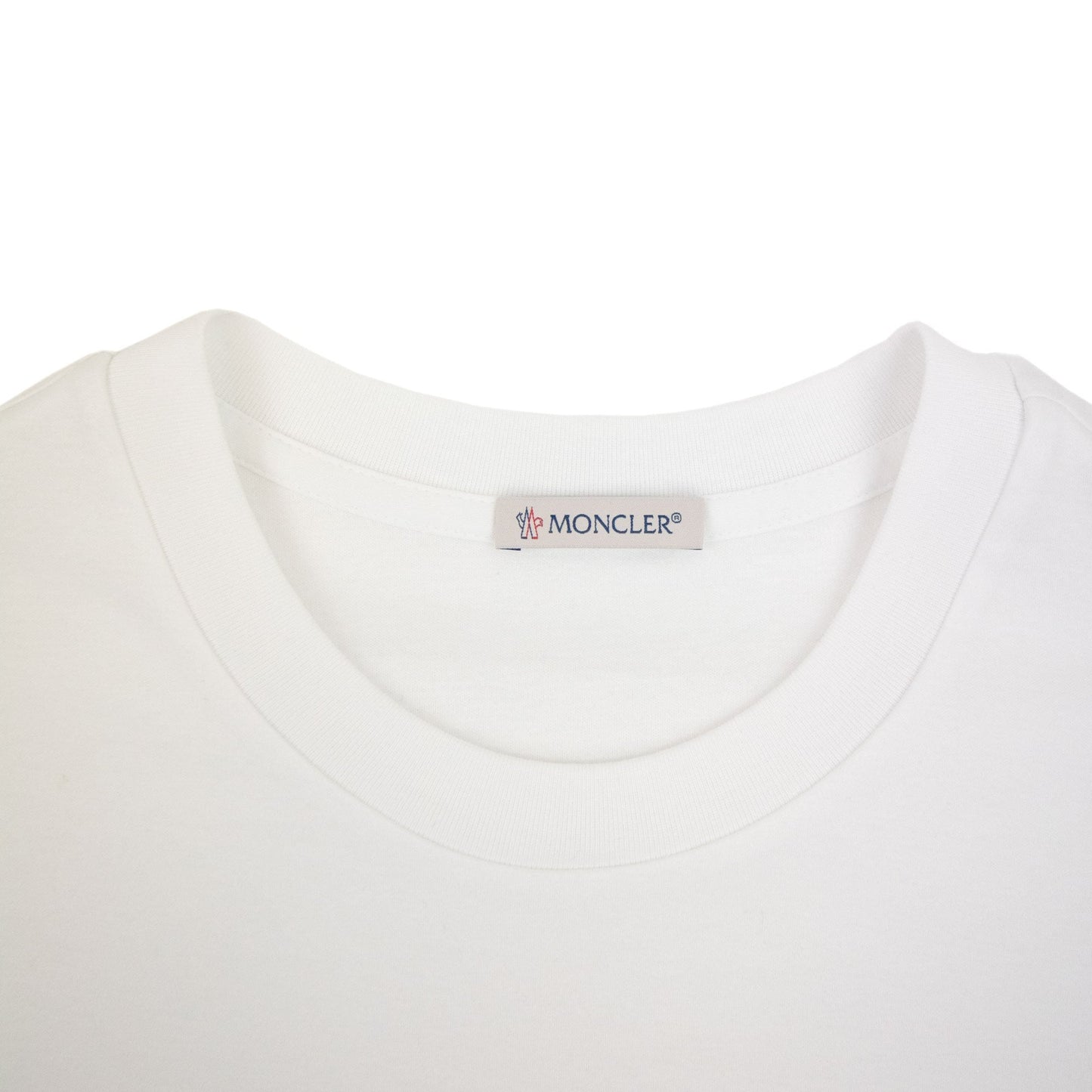 Moncler Women Ss Logo T Shirt White 001
