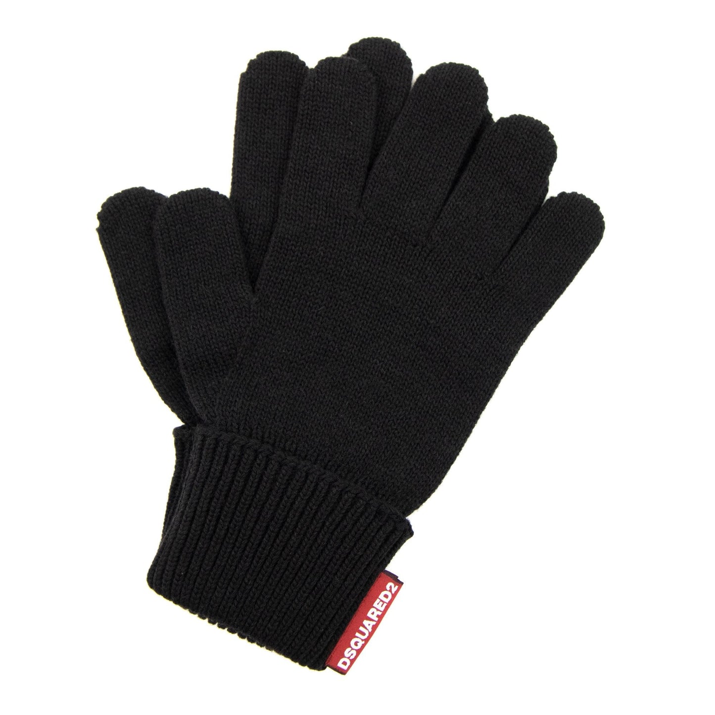 Dsquared2 Warmy Hat & Gloves Knit Set Black