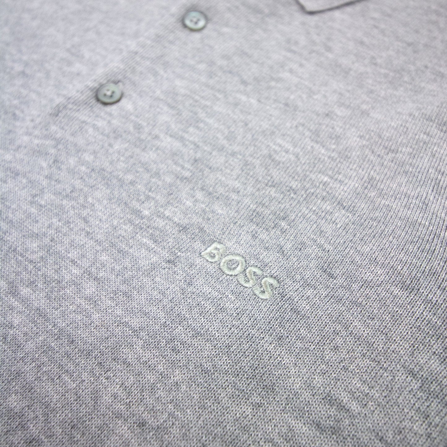 Hugo Boss Bono-l Embroidered Logo Knitted Polo Grey 041