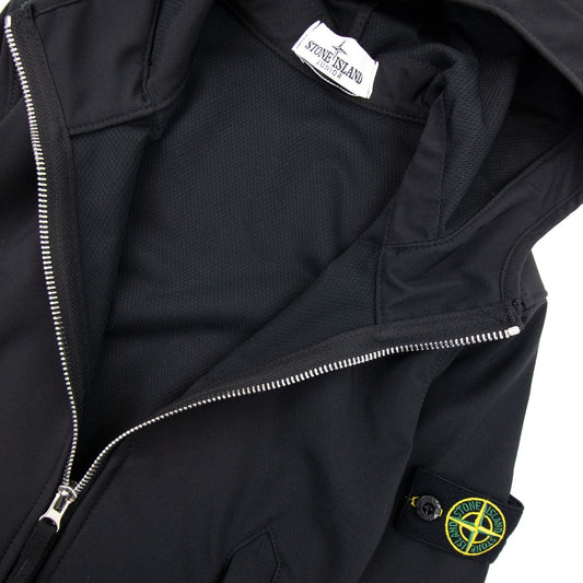 Stone Island Junior 640134 Light Soft Shell-r Jacket Black V0029