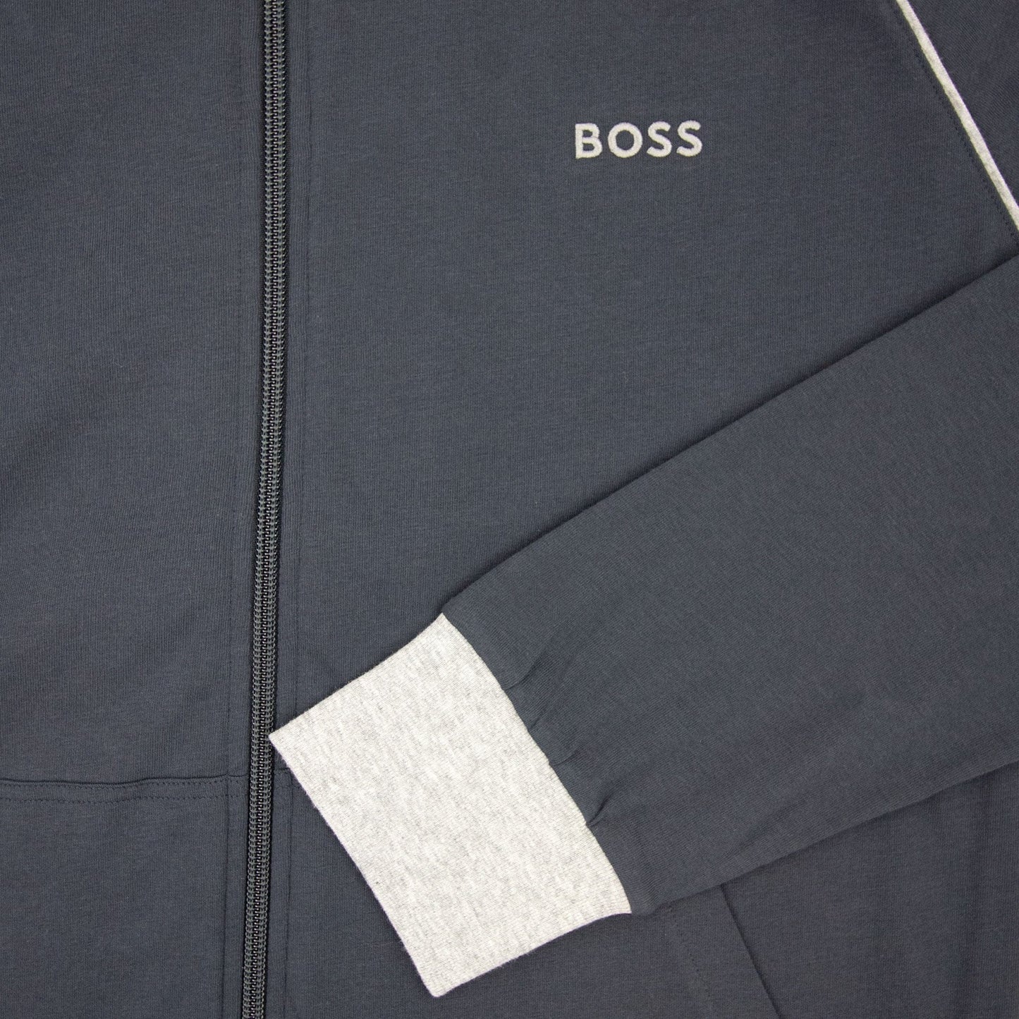 Hugo Boss Mix&match Logo Zip Funnel Neck Navy 403