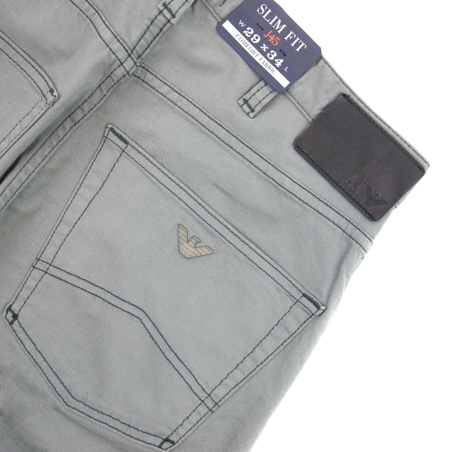 Armani Jeans J45 Slim Fit Chinos Dark Grey