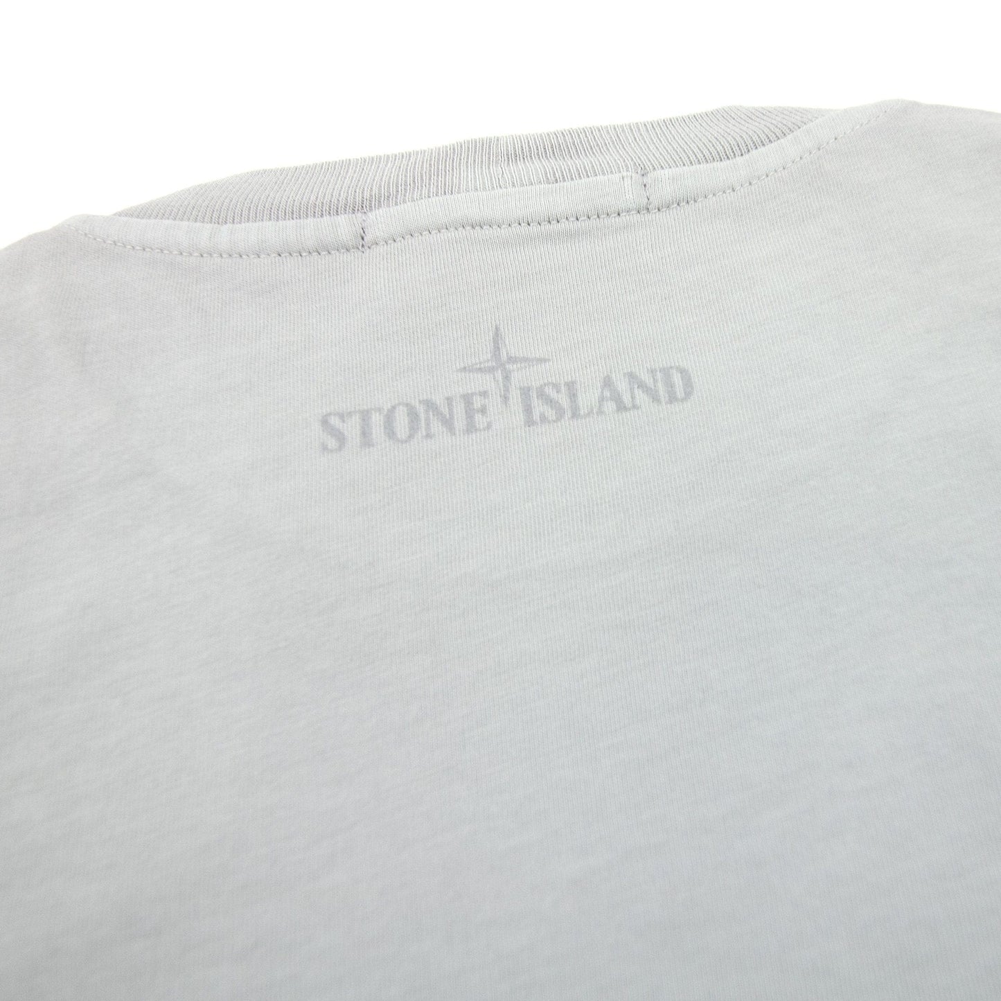 Stone Island Junior 21071 Camo Reflective Logo T Shirt Grey V0064