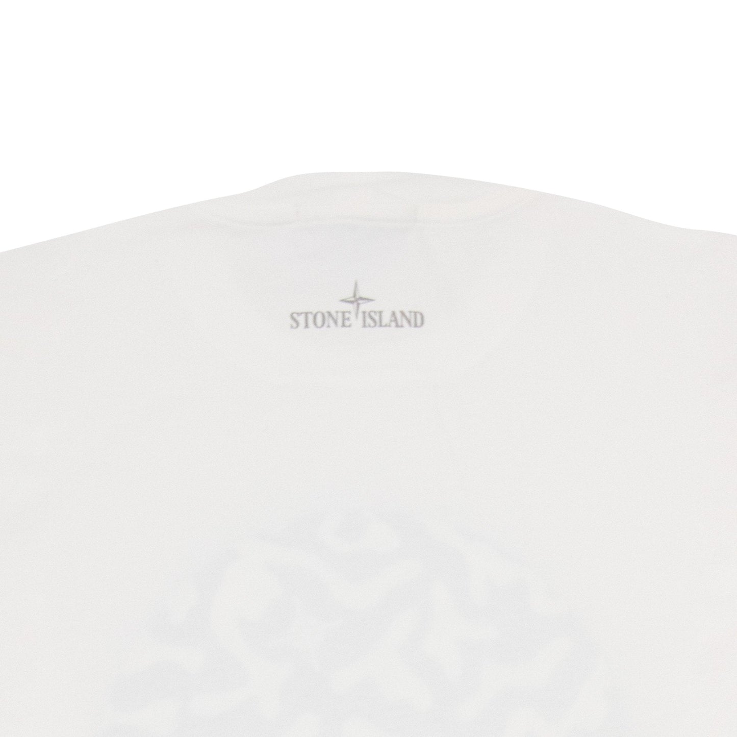 Stone Island Junior 21071 Camo Reflective Logo T Shirt Off White V0099