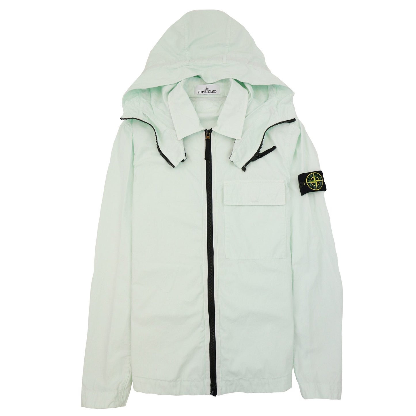 Stone Island 114wn T.co+old Overshirt Detachable Hood Mint Green
