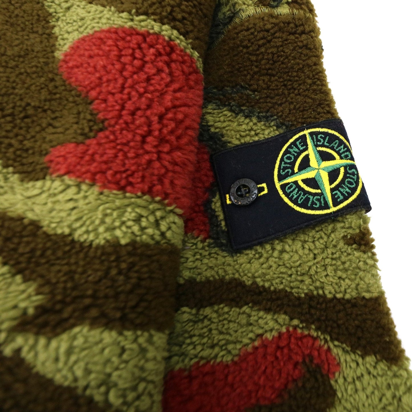 Stone Island Heritage Camo Pile Crewneck Sweatshirt Military Green V0054