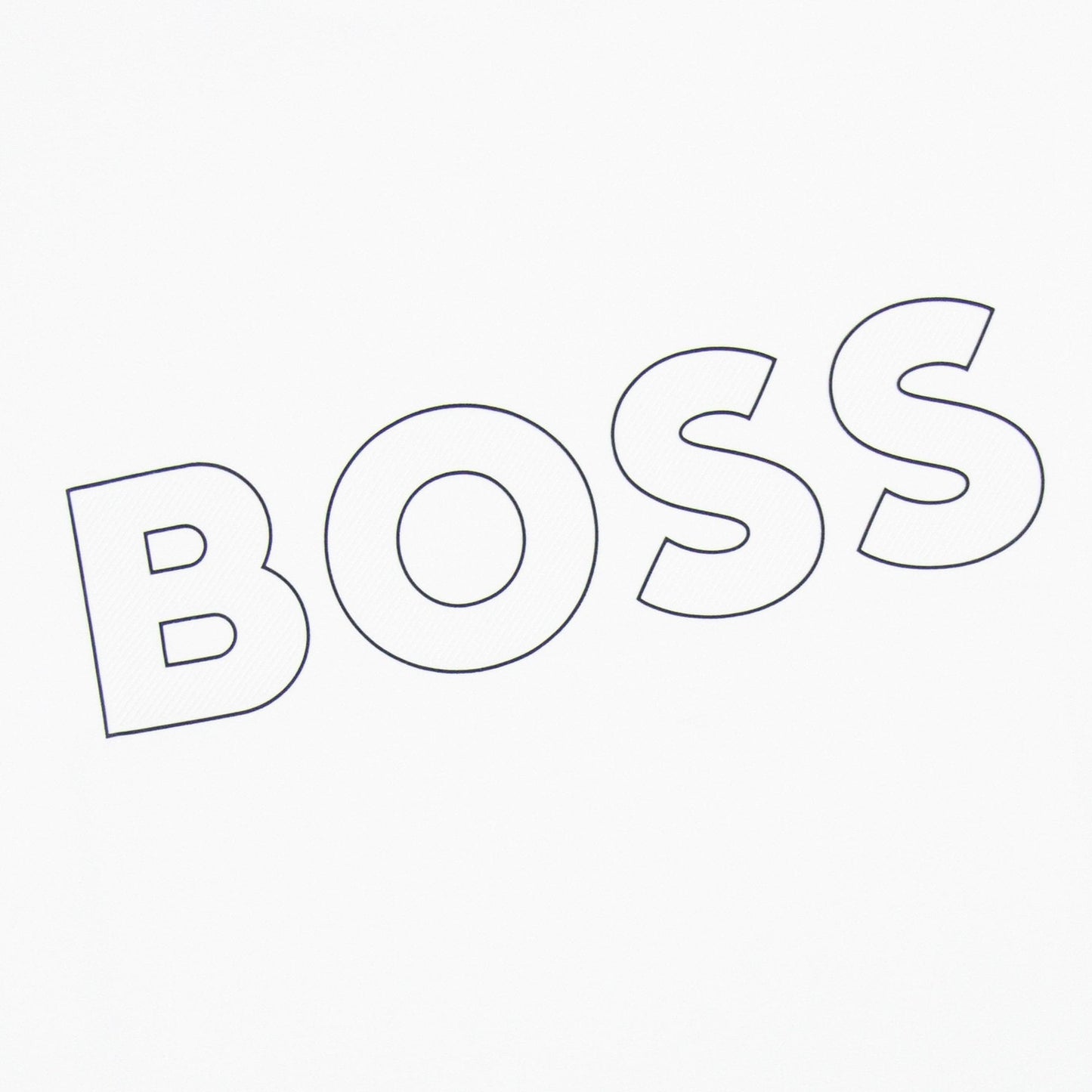 Hugo Boss Tee 9 Outline Logo T Shirt White 100