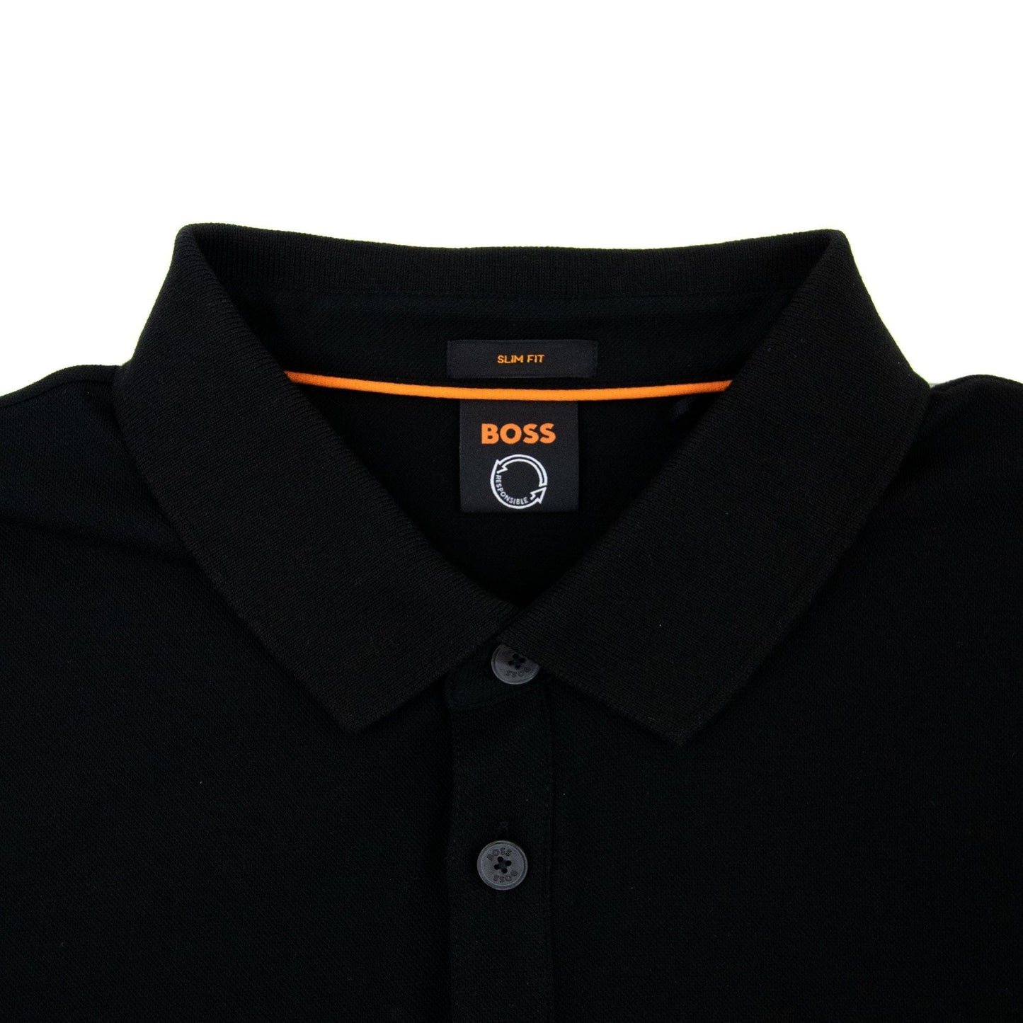 Hugo Passenger Patch Logo Polo Black 001