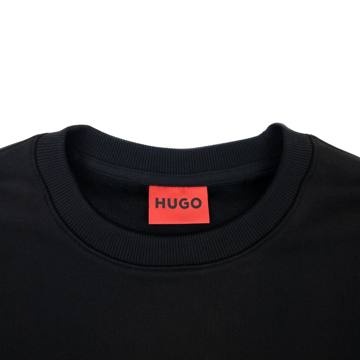 Hugo Dalker Logo Print Relax Fit Sweatshirt Black 001