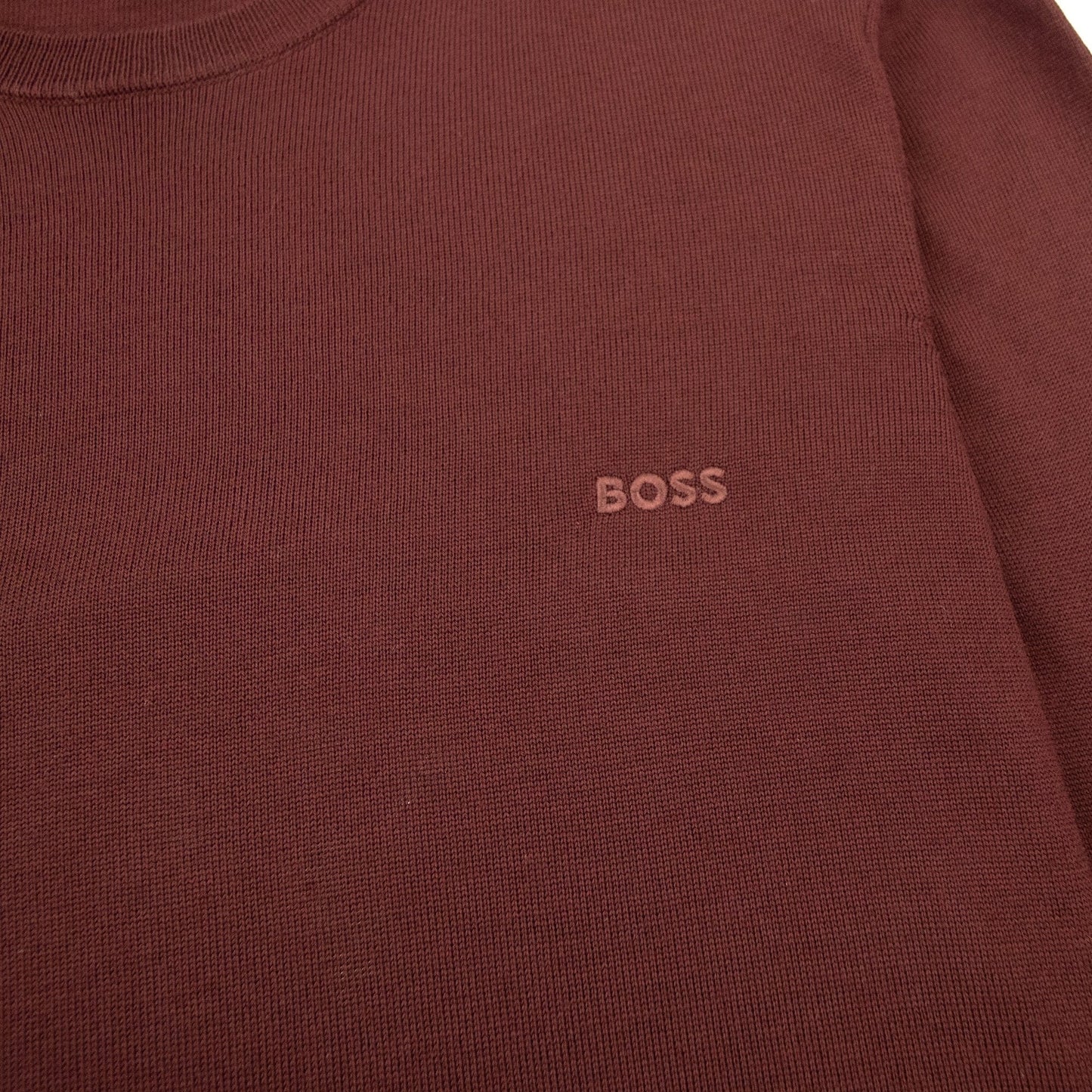 Hugo Boss Botto-l Embroidered Logo With Responsible Wool Swe Burgundy 604
