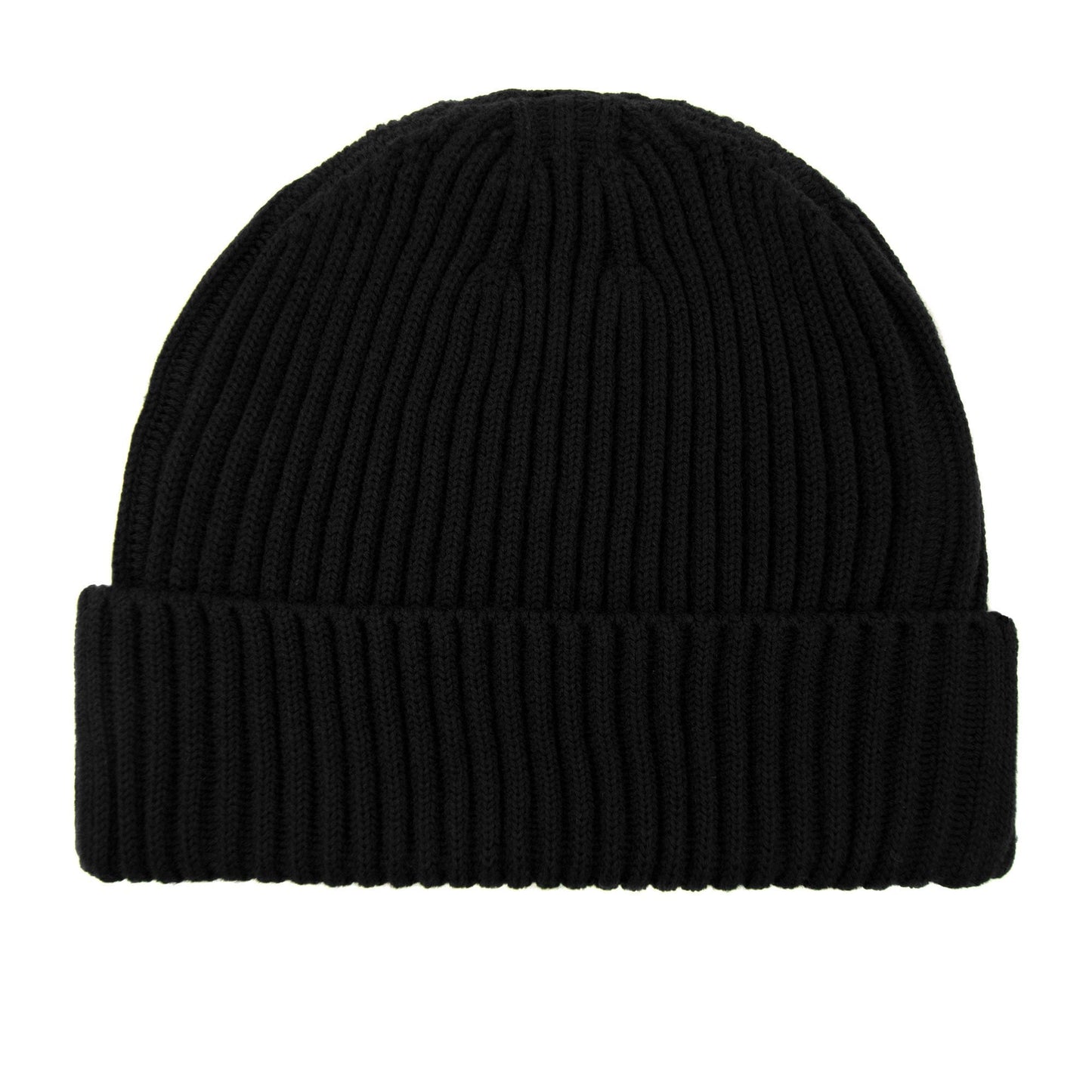 Stone Island Junior N07a5 Logo Knitted Hat Black V0029