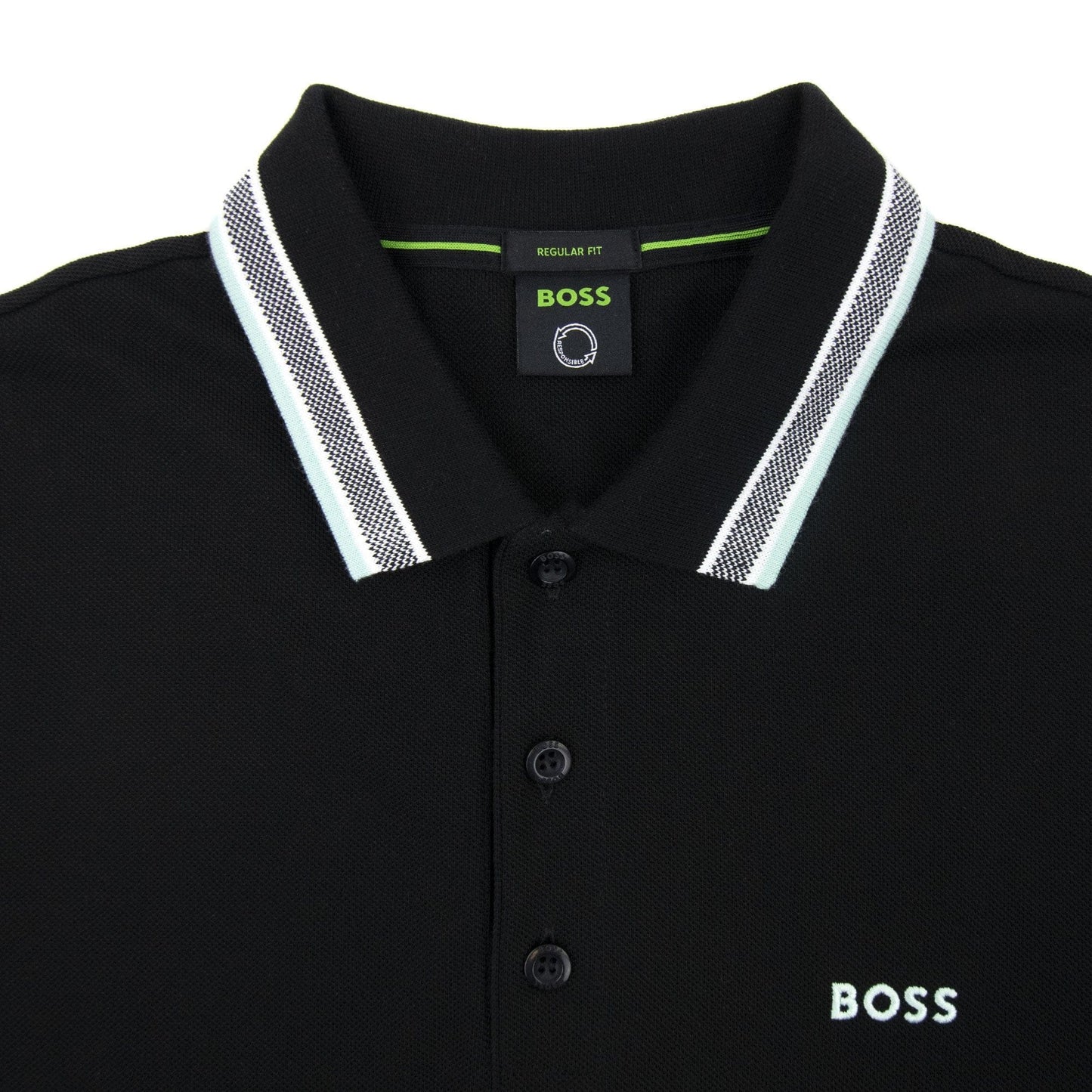 Hugo Boss Paddy Embroidered Logo Polo Black 003