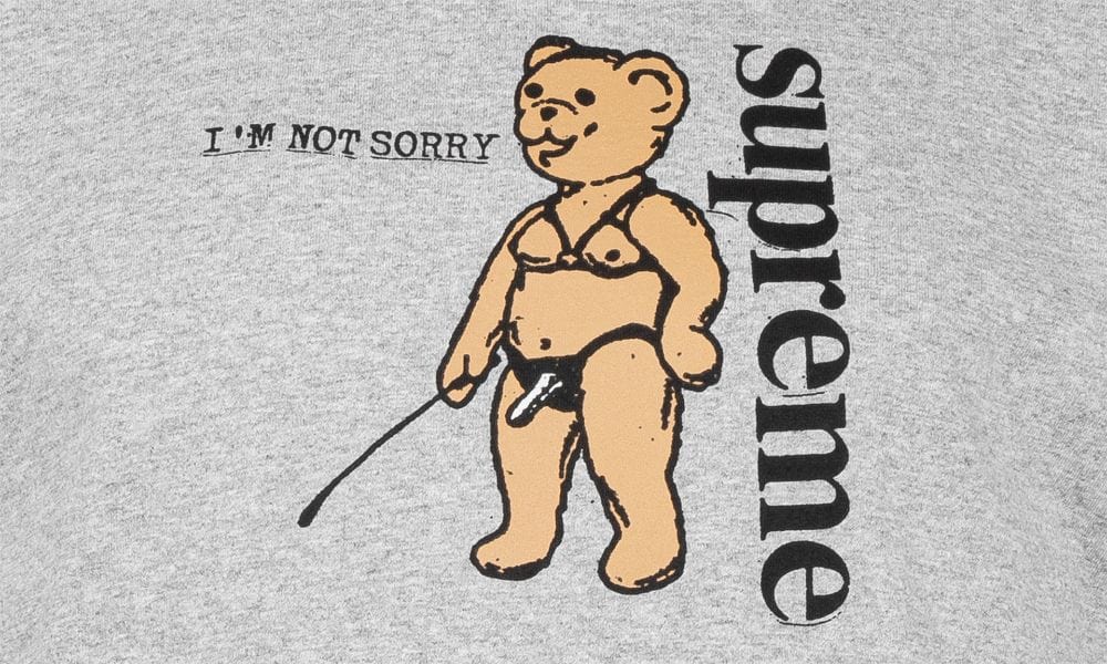 SUPREME NOT SORRY T-SHIRT GREY