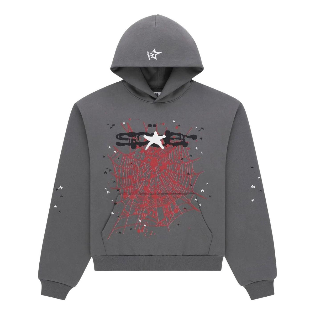 Sp5der Splat Punk Hoodie 'Slate' ST011SS26SLT