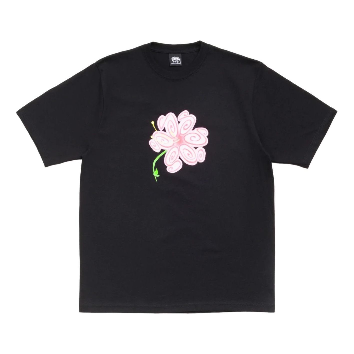 Stussy S Flower T-Shirt 'Black' 1905189-BLAC