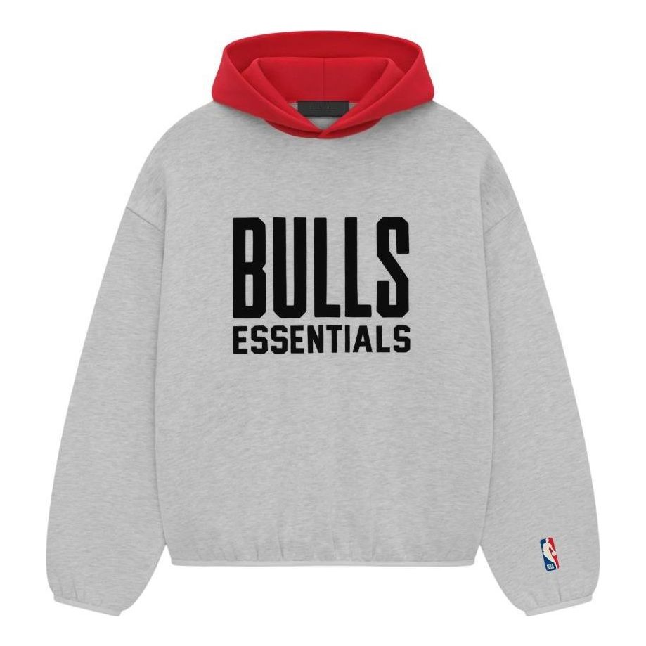 Fear of God Essentials x NBA Bulls Hoodie 'Light Heather' 192AL246304F