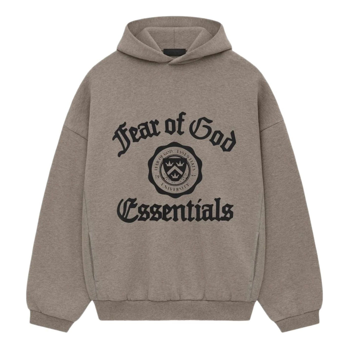 Fear of God Essentials Heavy Fleece Vintage Shrunken Hoodie 'Heather Gray' 192HO246214F