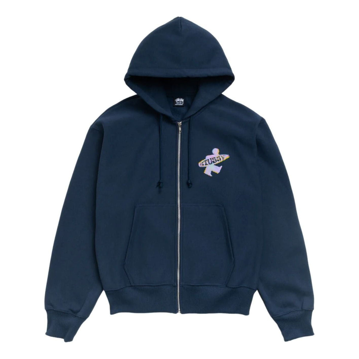 Stussy Dot Surf Puff Print Zip Hoodie 'Navy' 1975195-NAVY