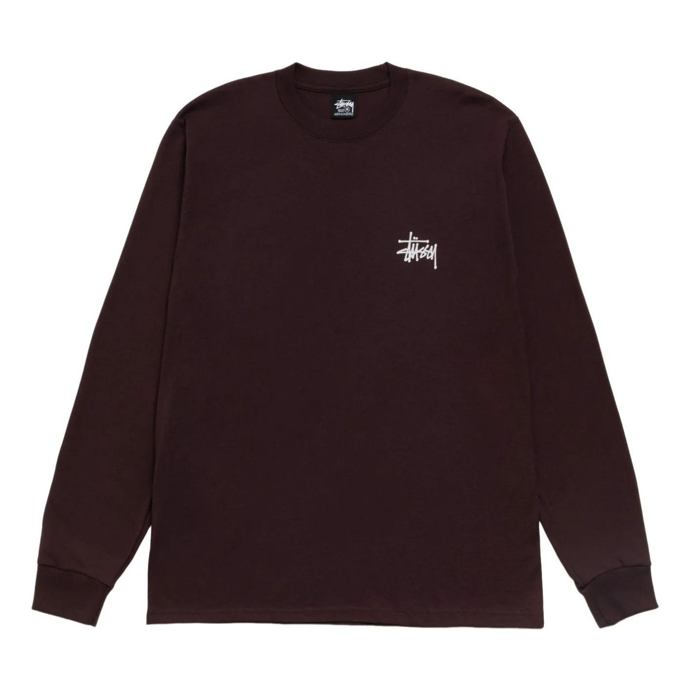 Stussy Basic Stussy Long Sleeve T-Shirt 'Chocolate' 1995000-CHOC