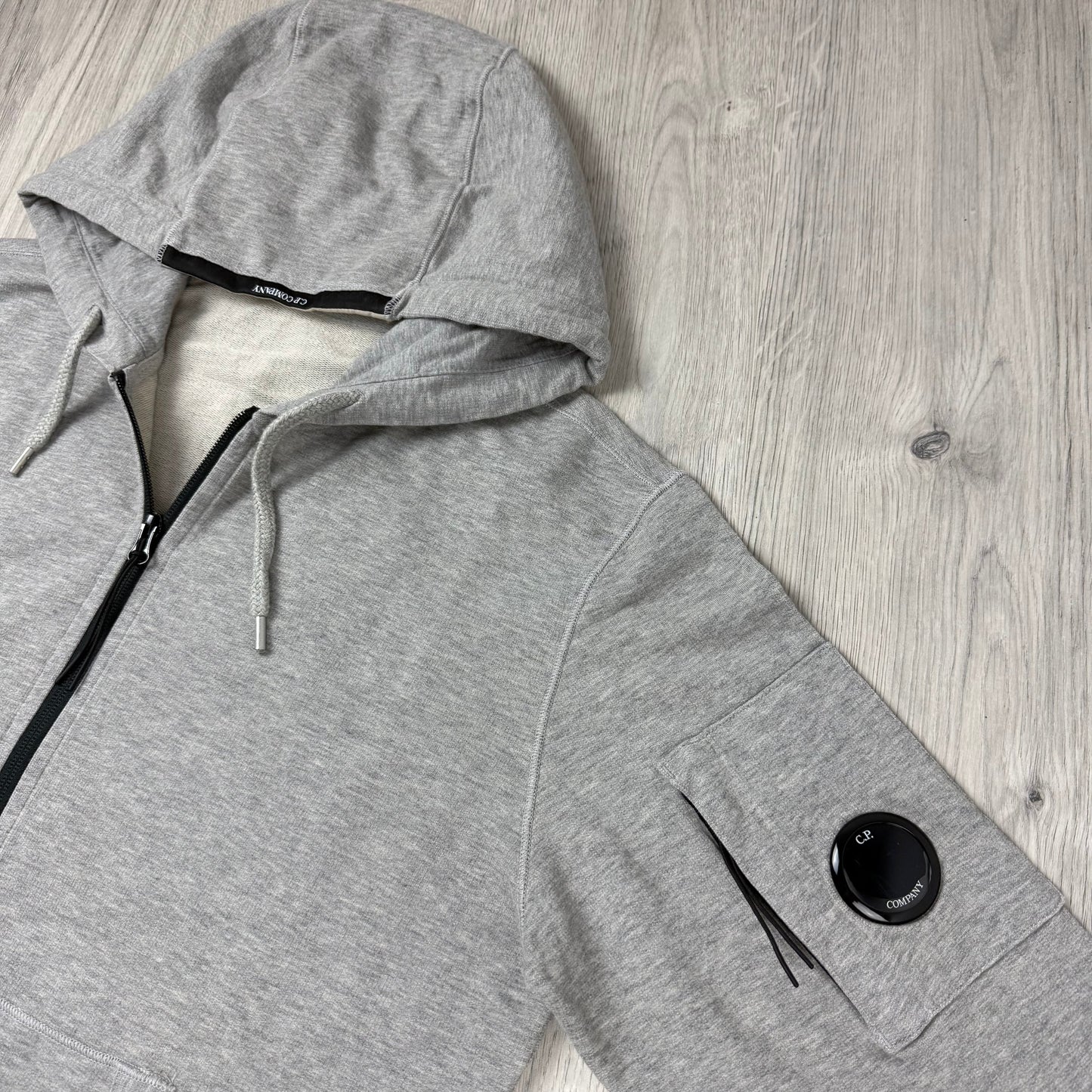 CP Company Zip Hoodie - Greystone Melange
