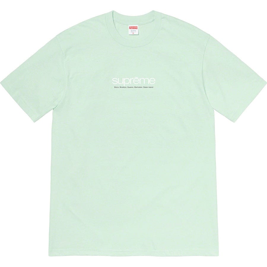 SUPREME FIVE BOROUGH TEE SHIRT PALE AQUA