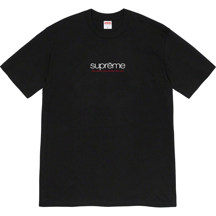 SUPREME FIVE BOROUGH TEE SHIRT BLACK